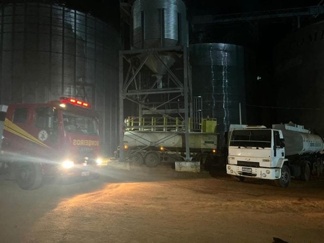 Ocorrência Tapurah Silo 29 de julho de 2023 foto corpo de bombeiros